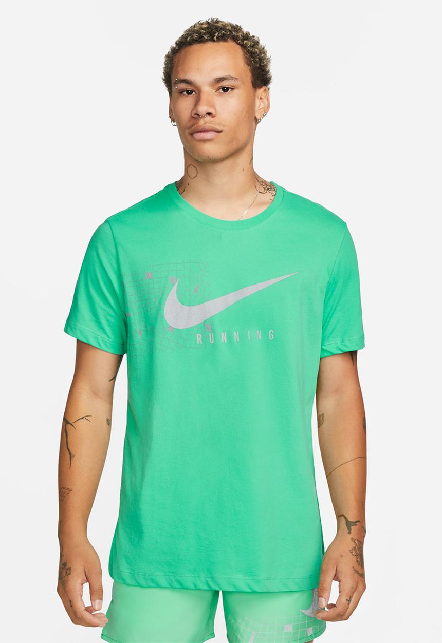 Nike - M df tee run div dfc short sleeves - light menta
