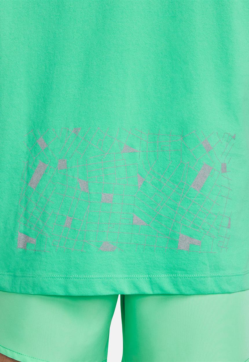 Nike - M df tee run div dfc short sleeves - light menta