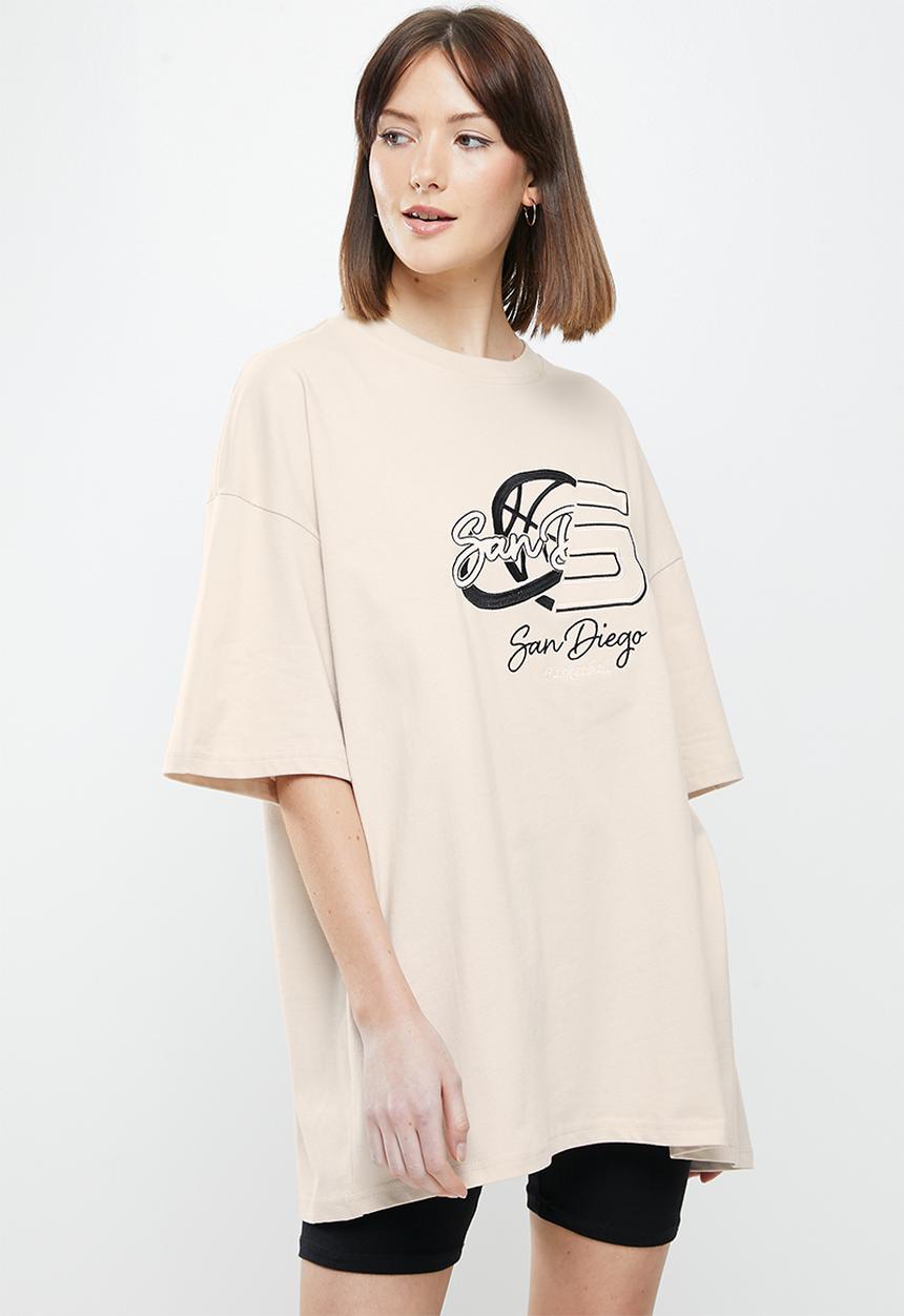 Factorie - Oversized graphic tee - san diego/light stone