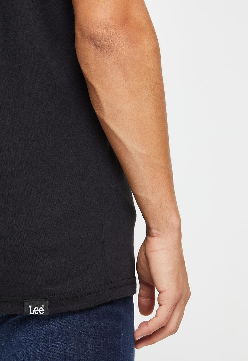 Lee  - Embroidered badge tee - black