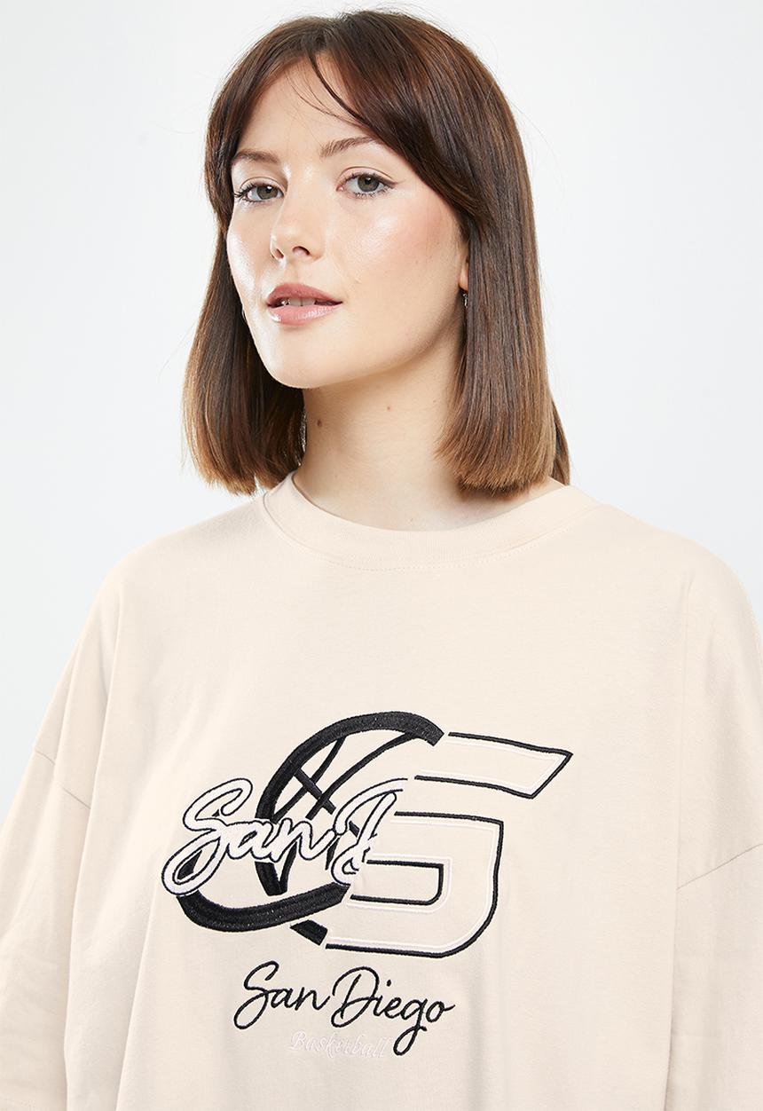 Factorie - Oversized graphic tee - san diego/light stone