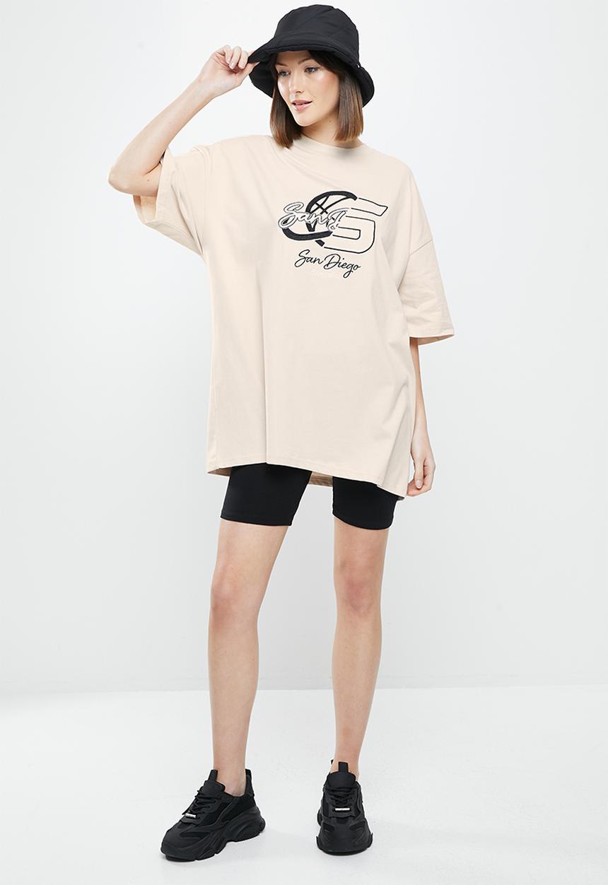 Factorie - Oversized graphic tee - san diego/light stone