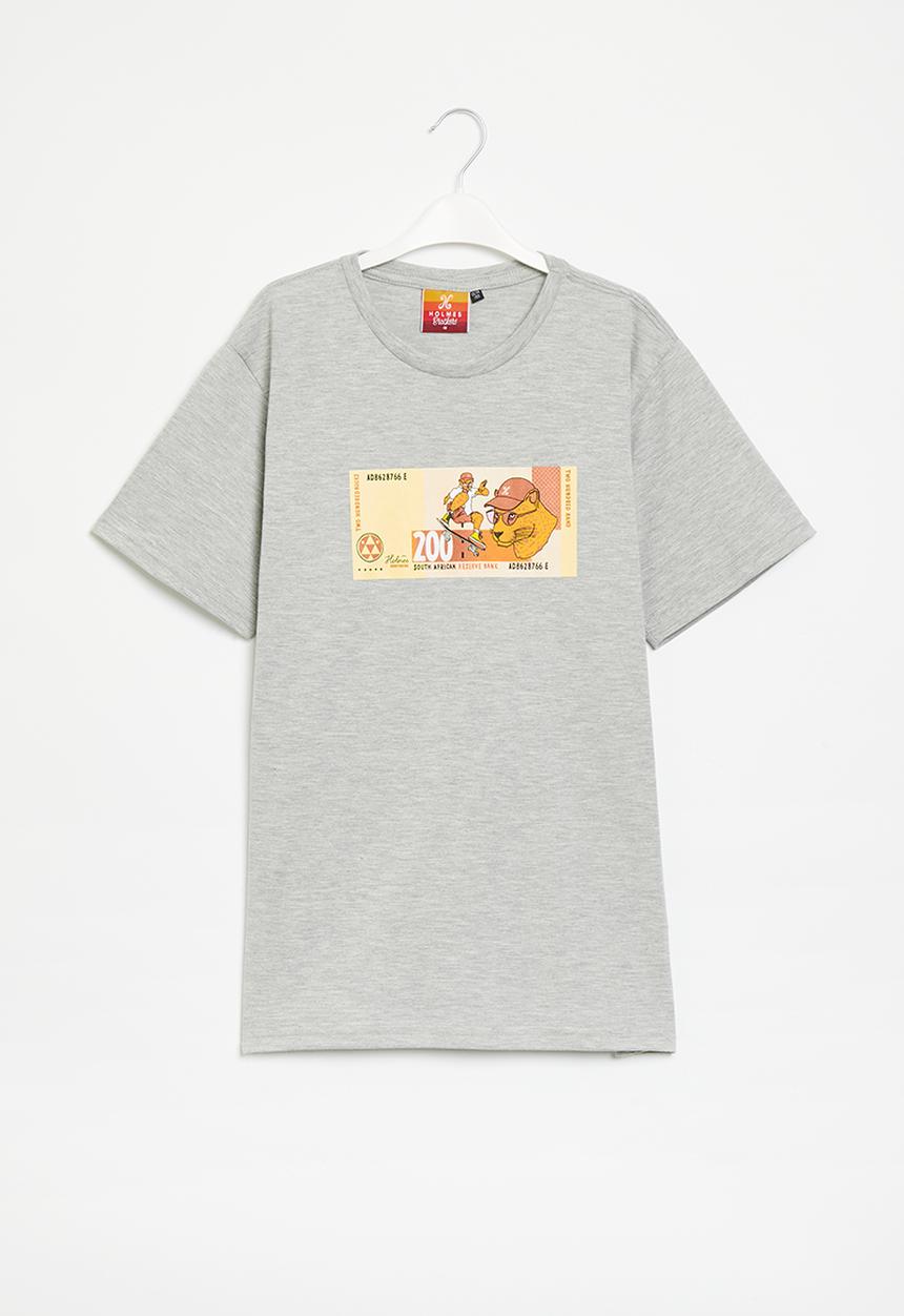 Holmes Bro's - Money short sleeve tee - grey
