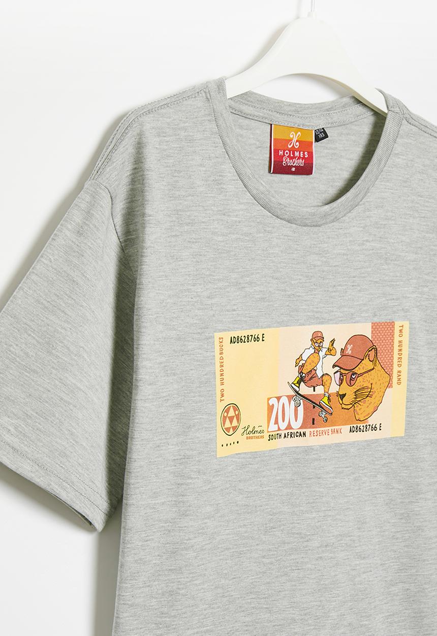 Holmes Bro's - Money short sleeve tee - grey