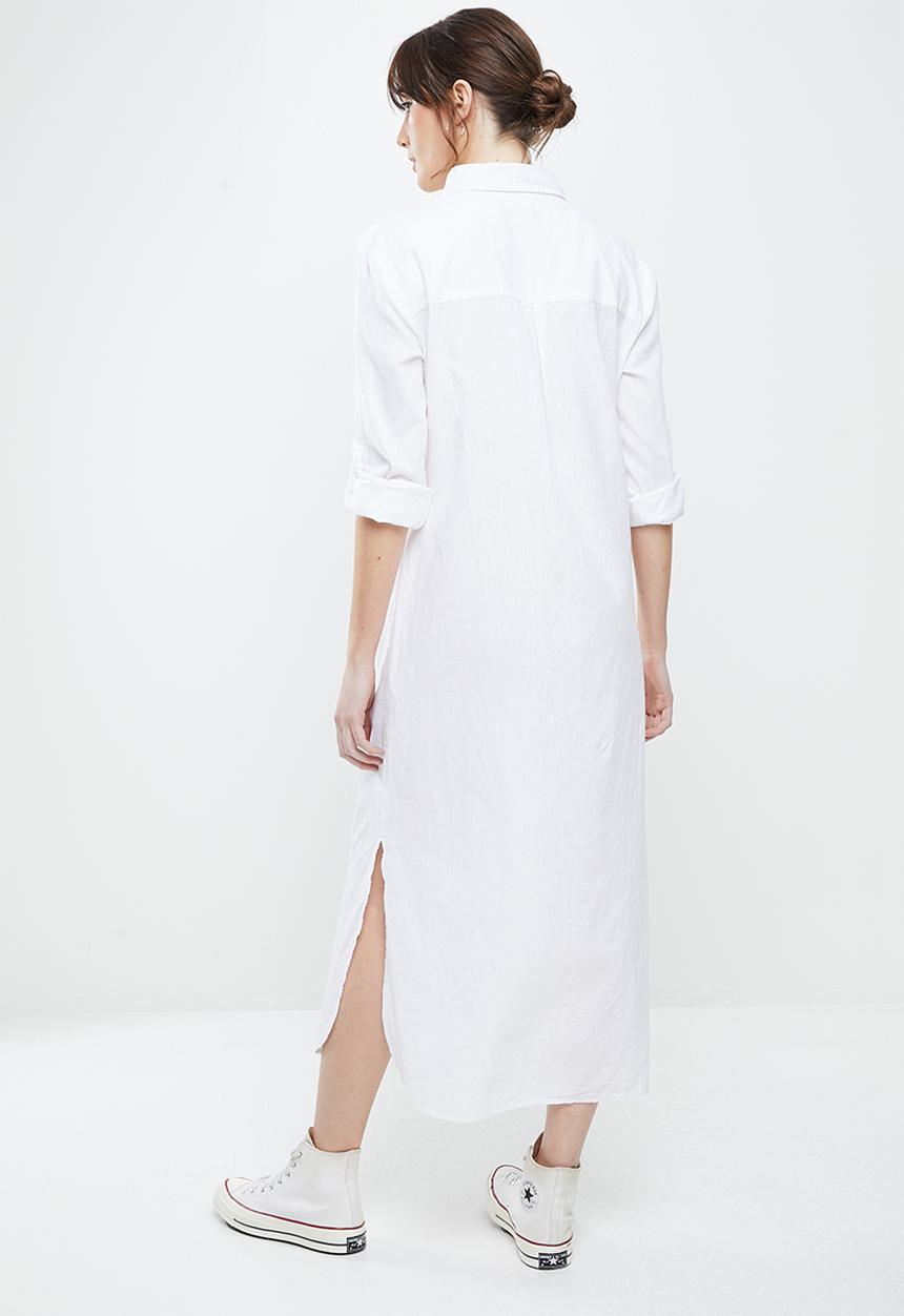 Silent Theory - Willow shirt dress - white