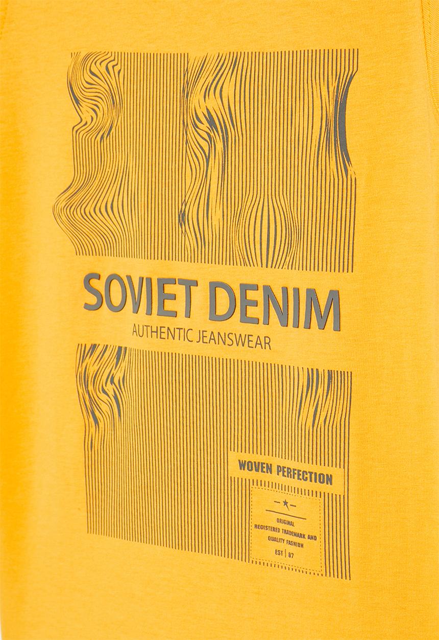 SOVIET - B maxson boys short sleeve logo tee - canary yellow
