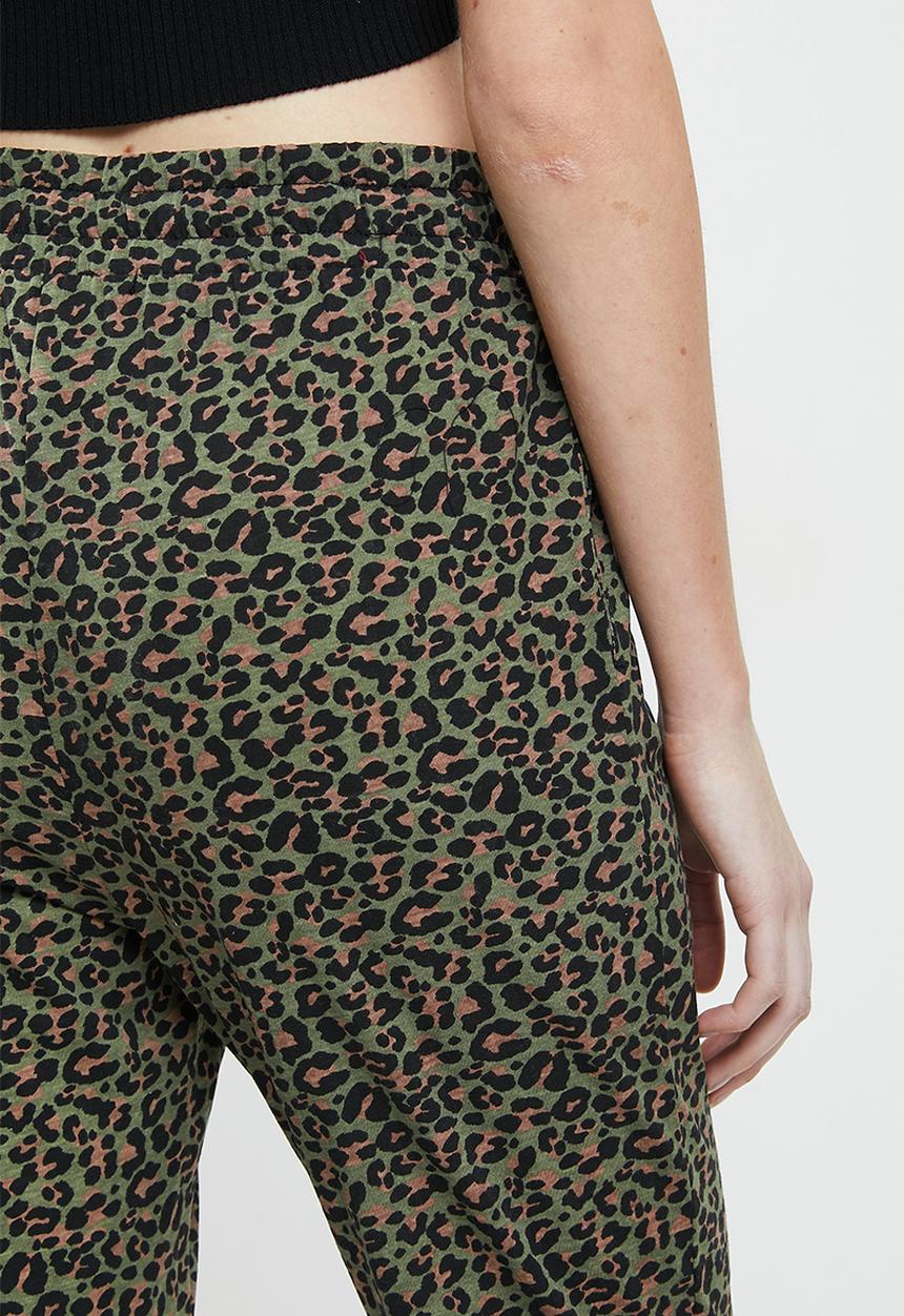 Silent Theory - Tia leopard pant - khaki