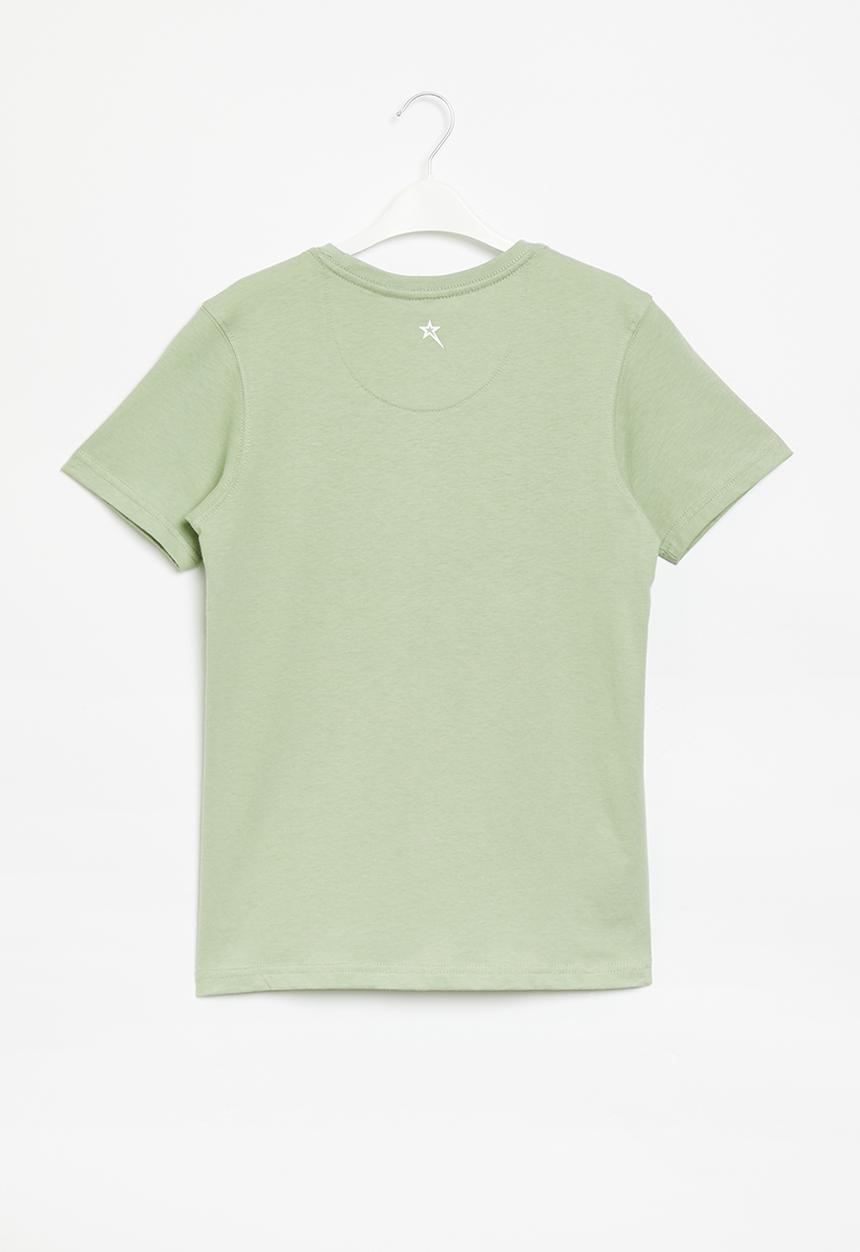 SOVIET - B brenner boys short sleeve logo tee - d sage