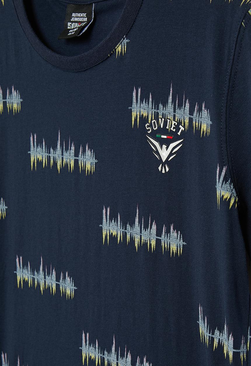 SOVIET - Fashion tee - navy