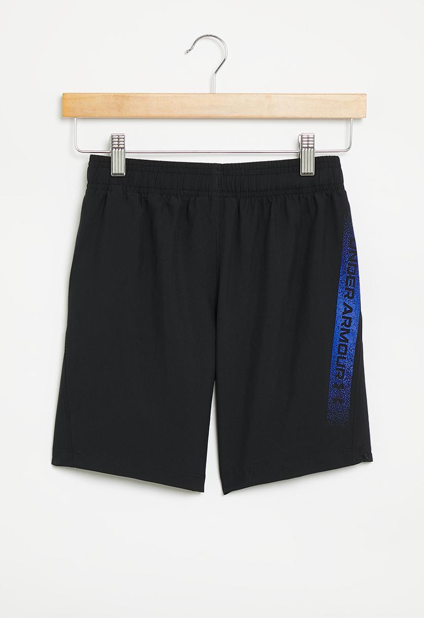 Under Armour - Ua woven graphic shorts - black & versa blue