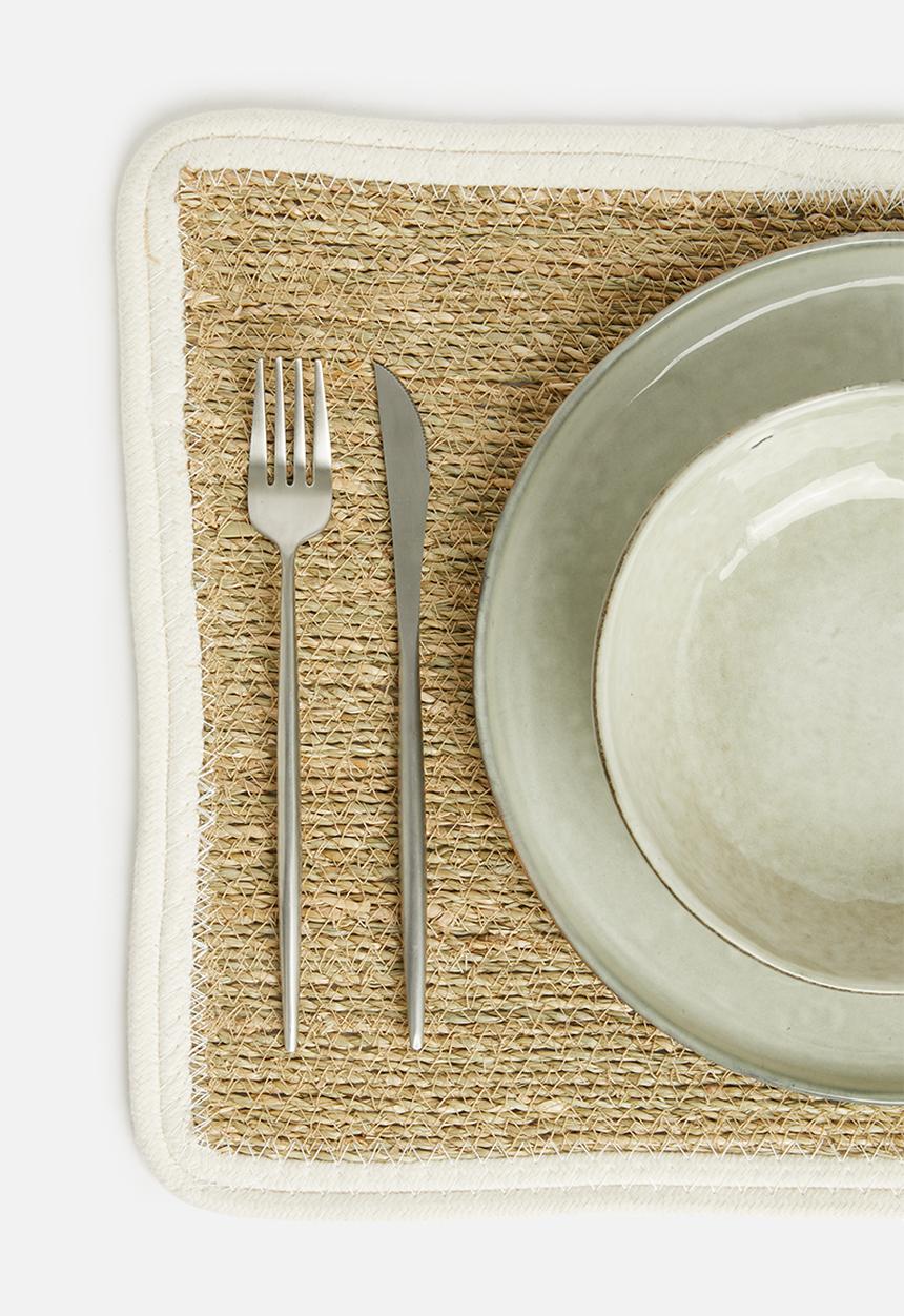 Excellent Houseware - Brim placemat set of 4 - cream