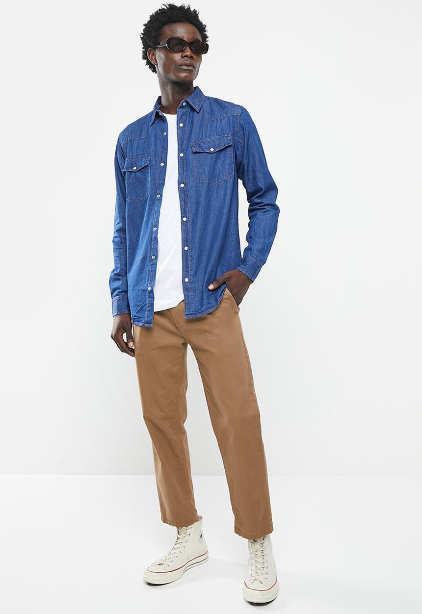 Vertigo - Vertigo stretch denim shirt - abrasion wash denim