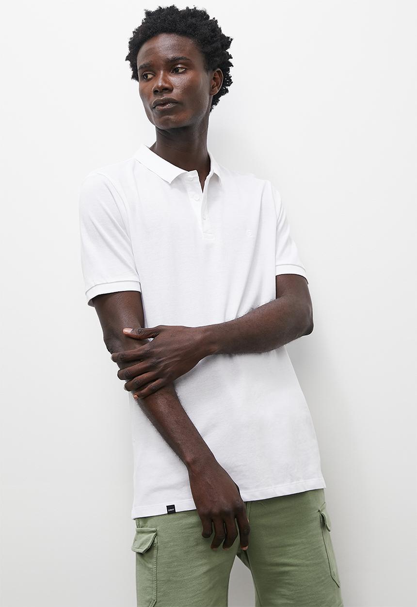 Superbalist - Pique slim fit golfer - white