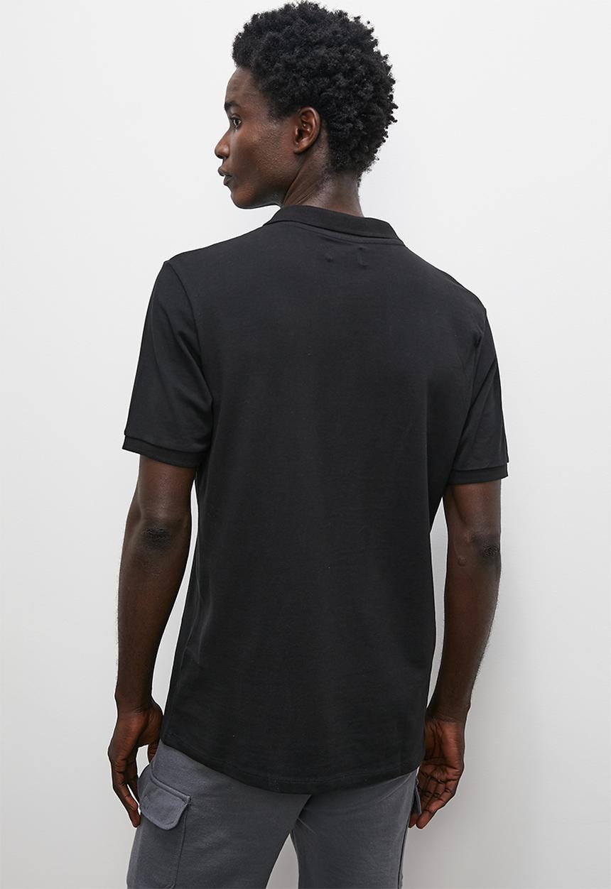 Superbalist - Pique slim fit golfer - black