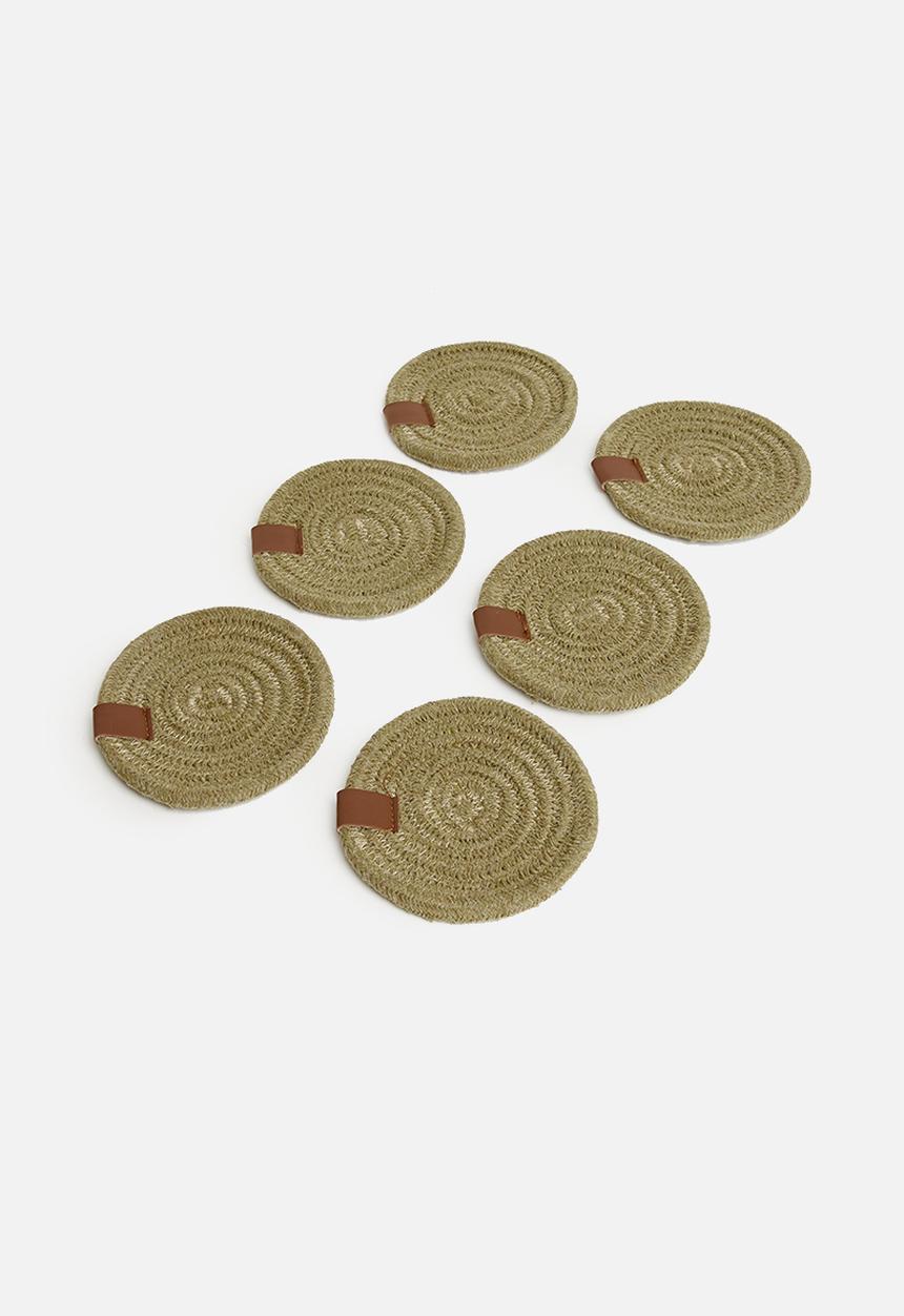 Sixth Floor - Dipuo rop coaster set of 6-moss