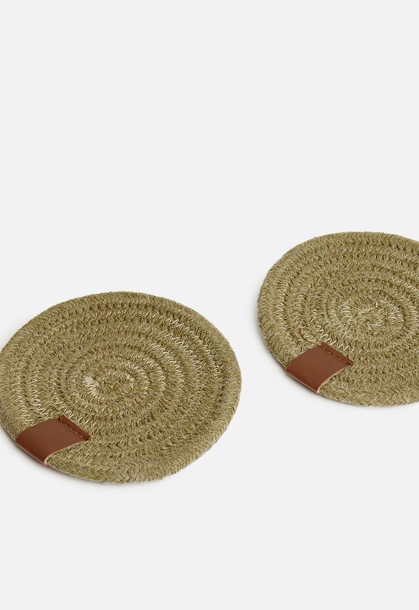 Sixth Floor - Dipuo rop coaster set of 6-moss