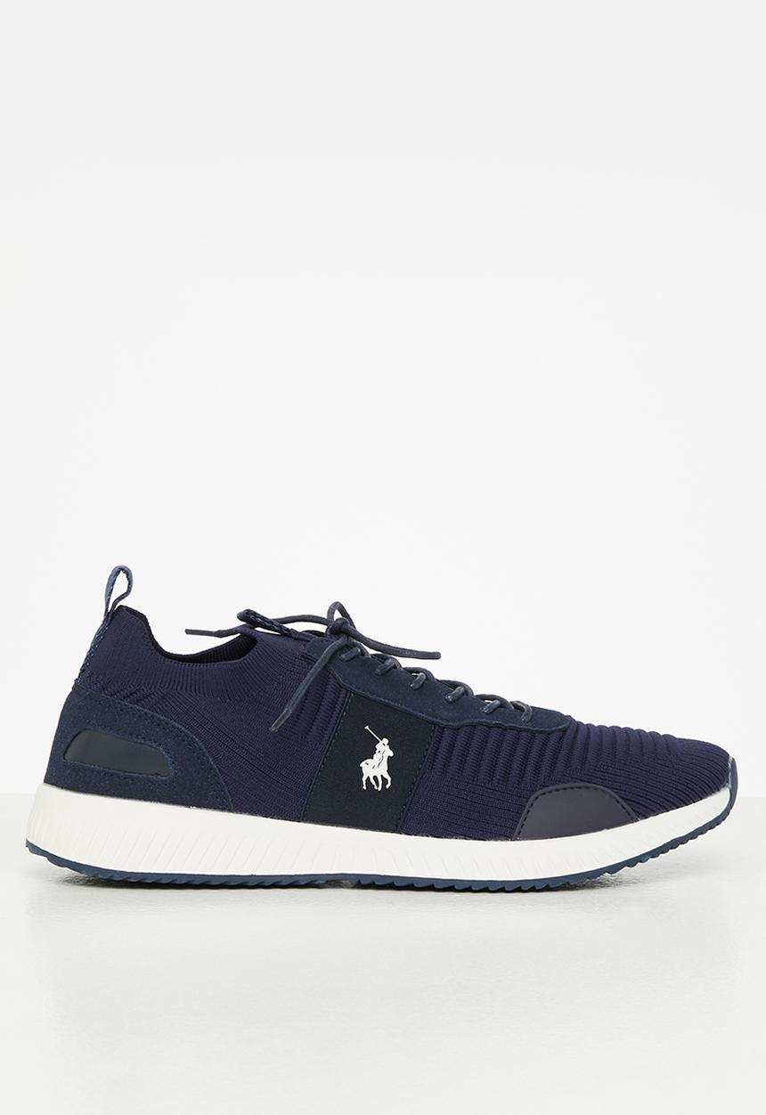 POLO - Side flash knit sneaker - navy