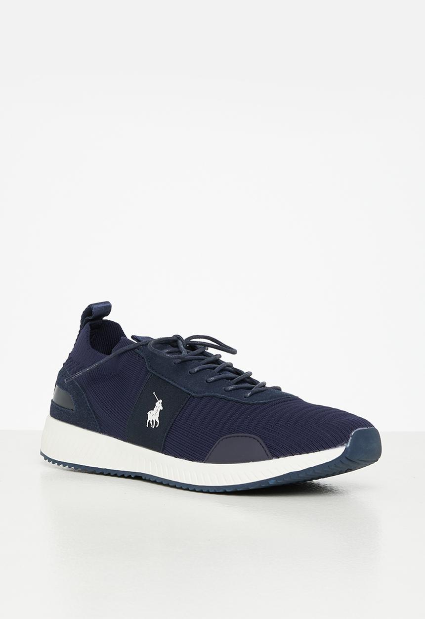 POLO - Side flash knit sneaker - navy