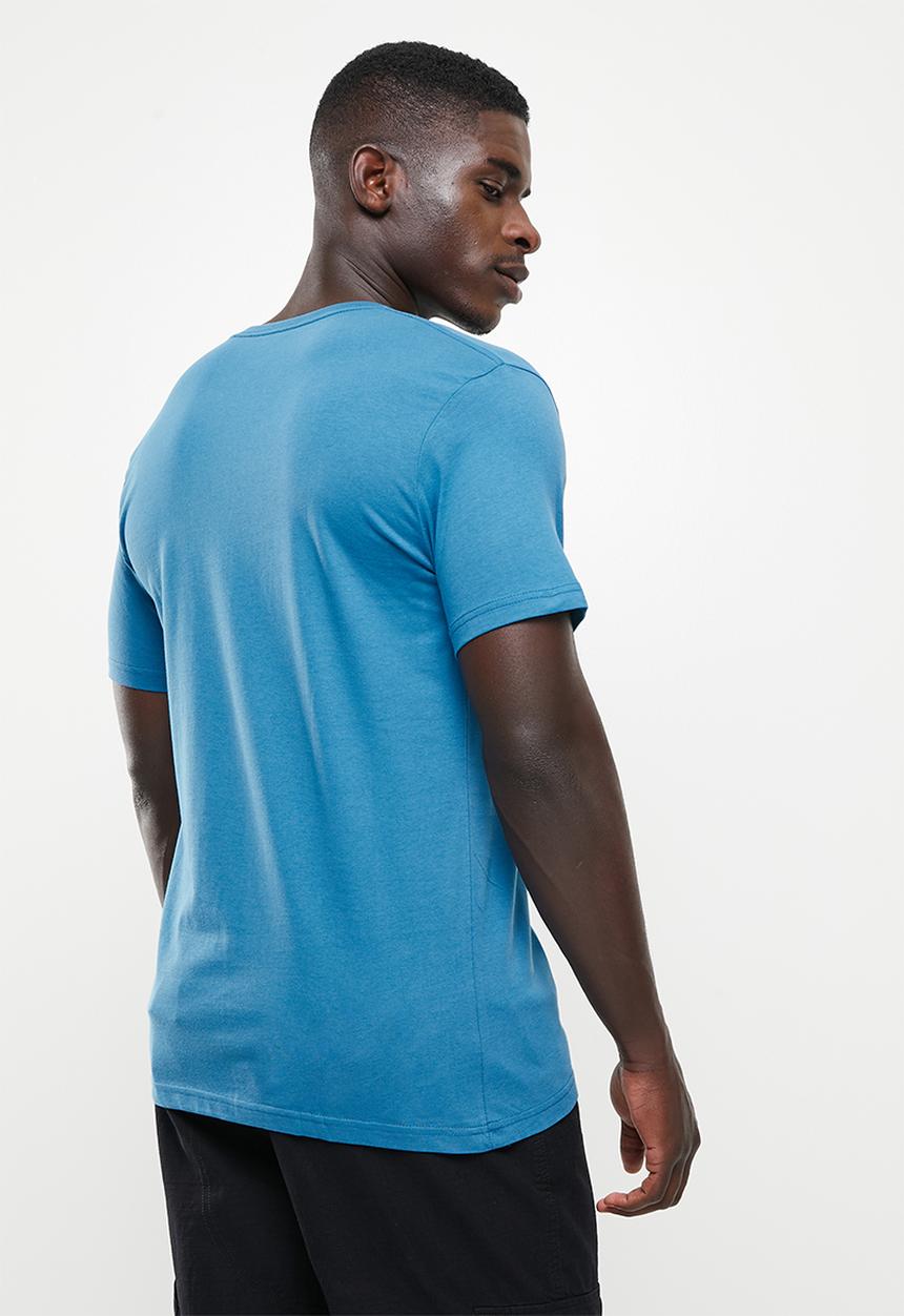 Wrangler - Boxed logo t - river turq