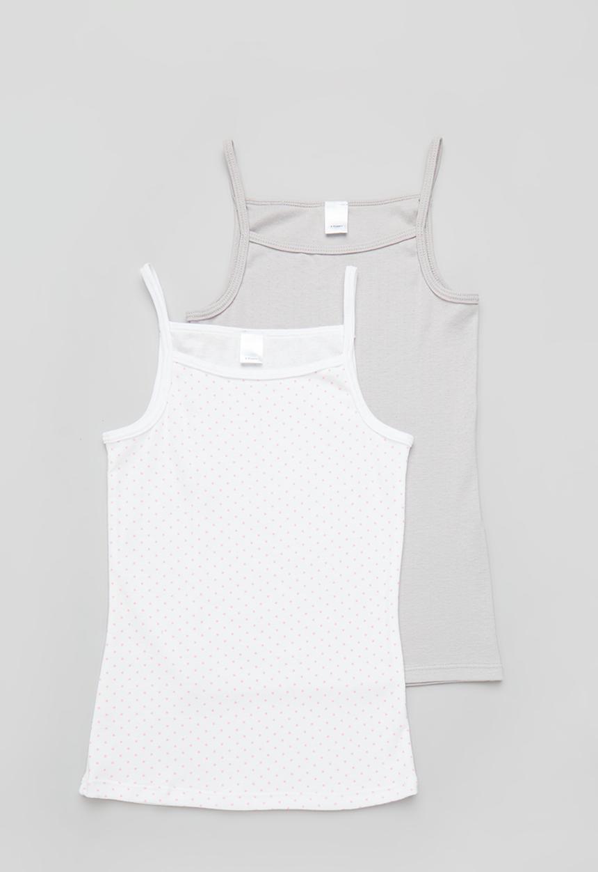 Superbalist - Girls strappy vest - pink & grey