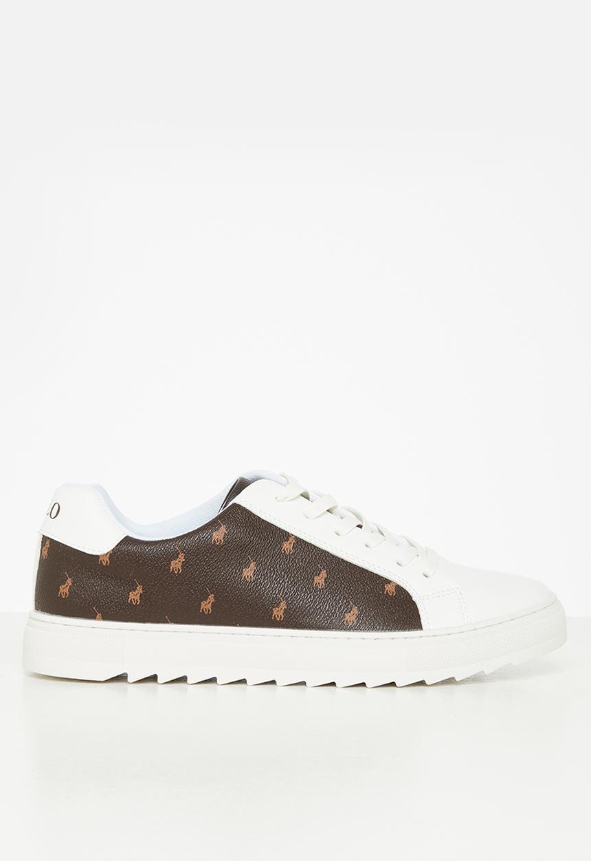 POLO - Colour block monogram sneaker - brown