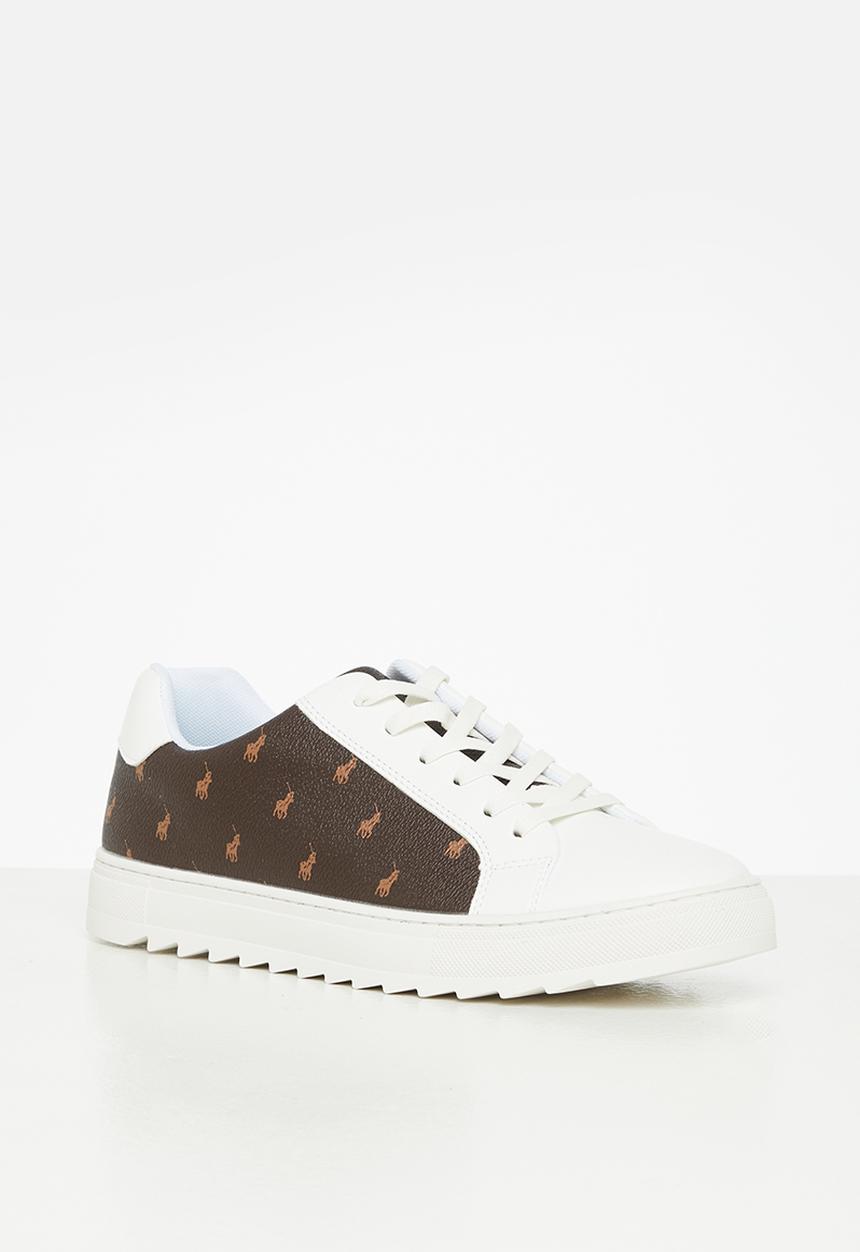 POLO - Colour block monogram sneaker - brown