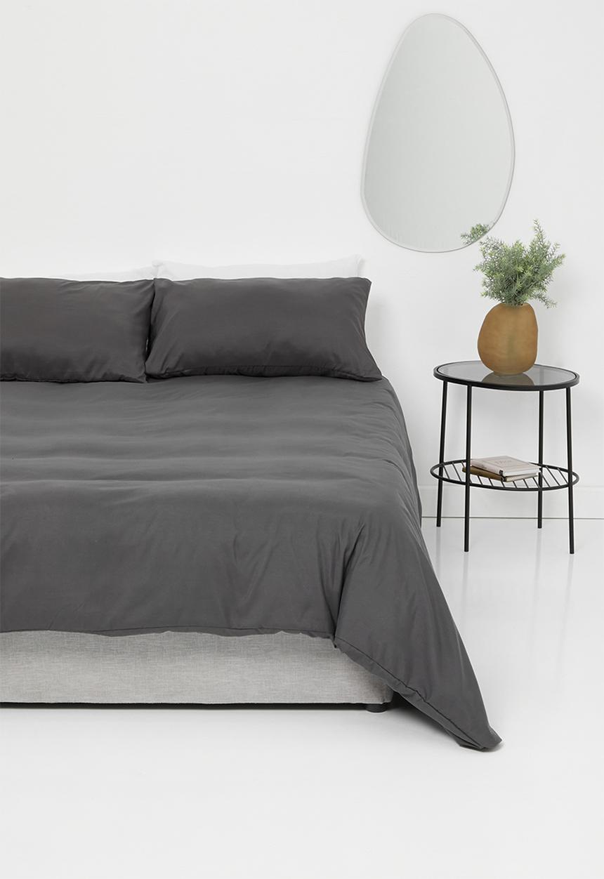 Sixth Floor - Recycled microfibre duvet set - pewter