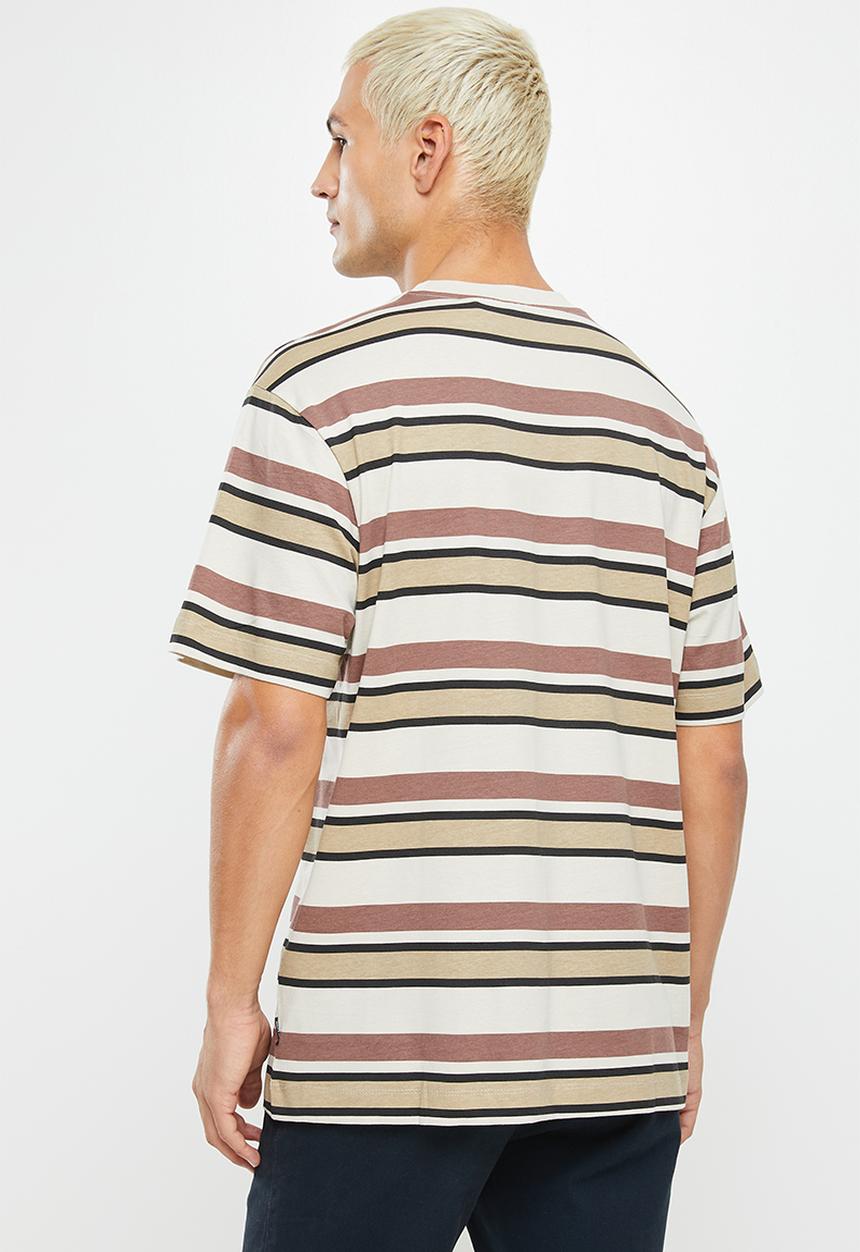 Only & Sons - Onsfred rlx printed stripe ss 3128 tee - silver lining