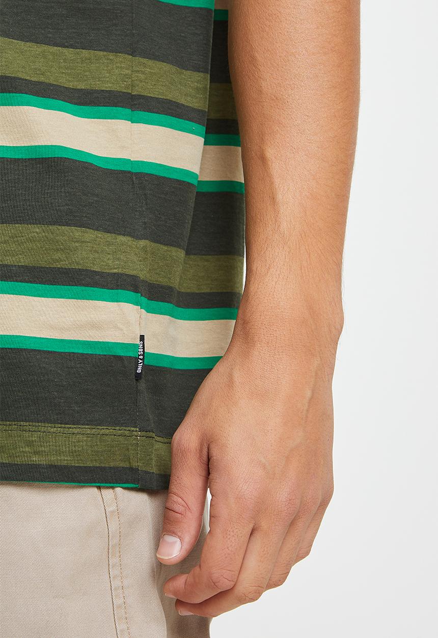 Only & Sons - Onsfred rlx printed stripe ss 3128 tee - rosin