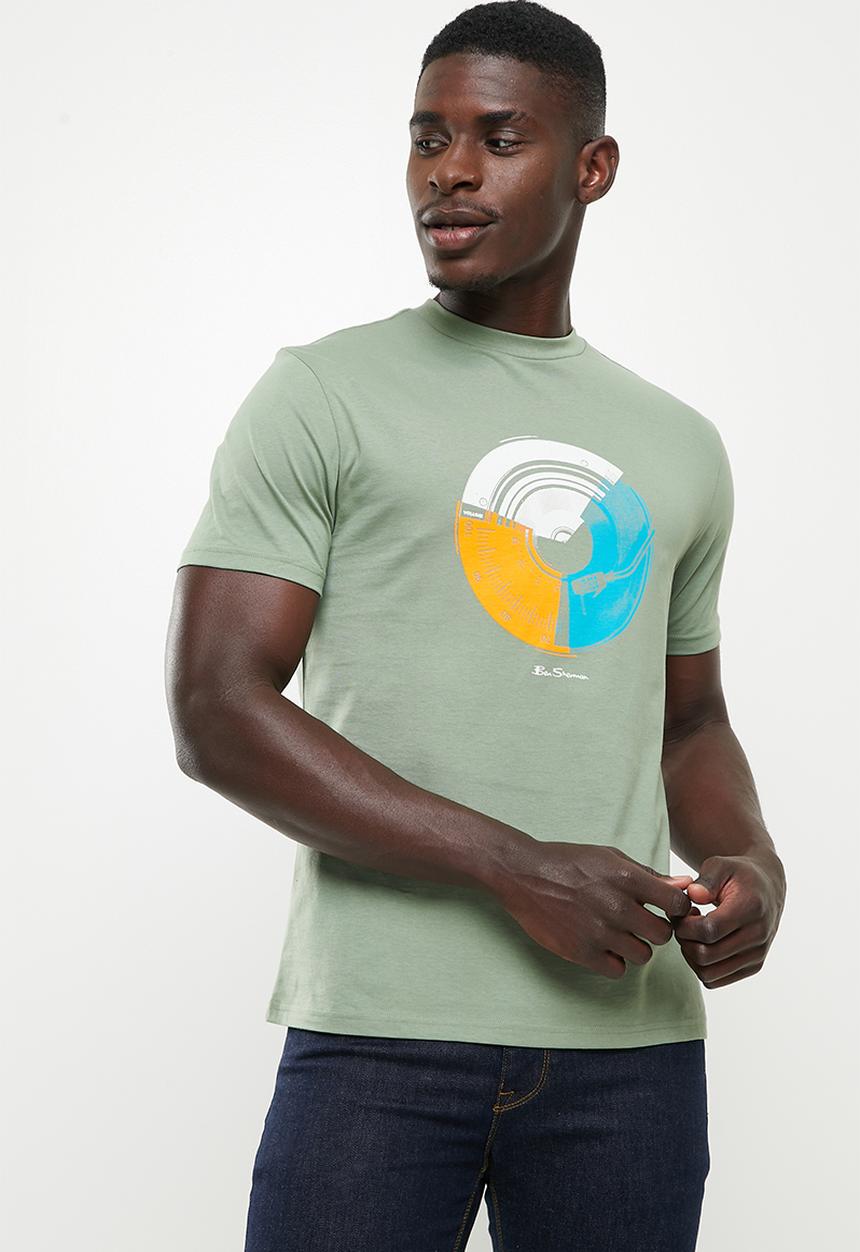 Ben Sherman - Music mash tee shirt - pale khaki