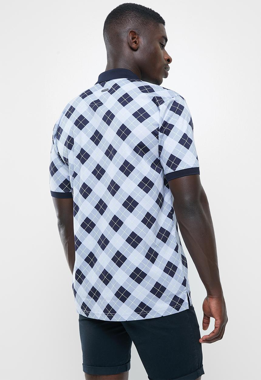 POLO - Men argyle merc golfer - blue