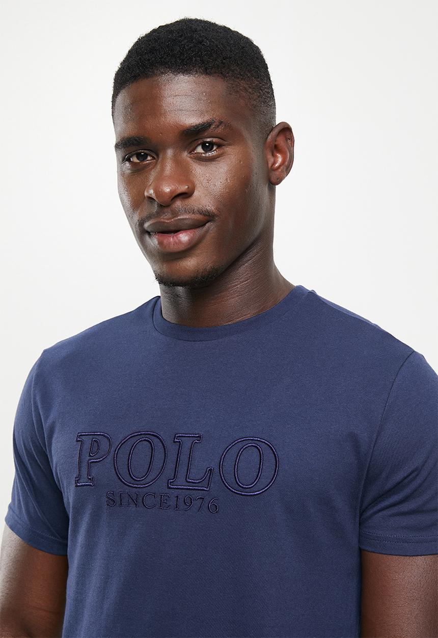 POLO - Men logo emb tee - navy