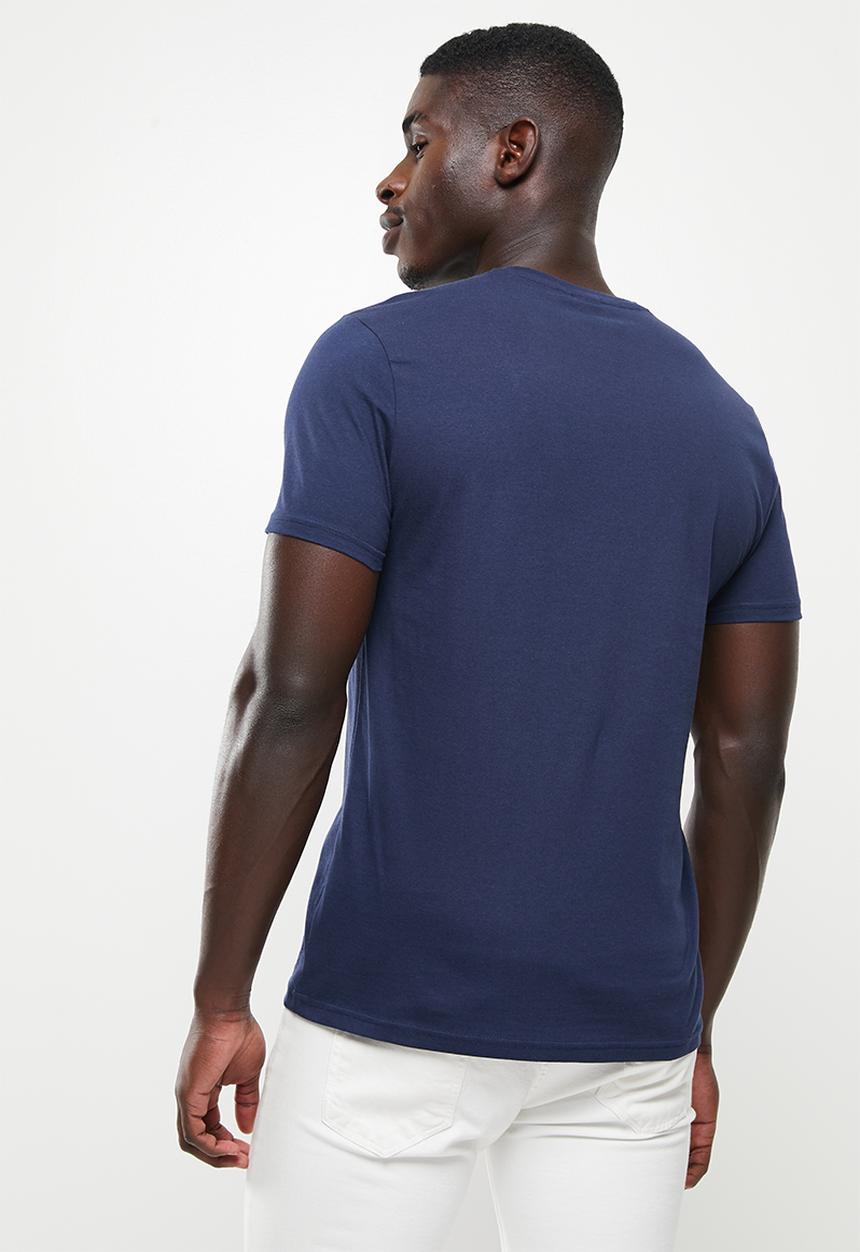 POLO - Men logo emb tee - navy