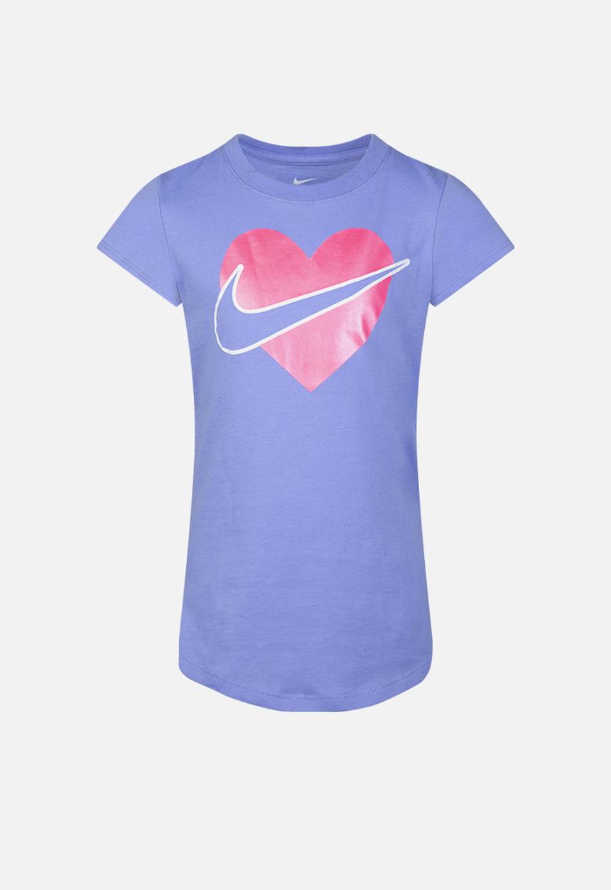 Nike - Nkg nike core heart ss tee - light thistle