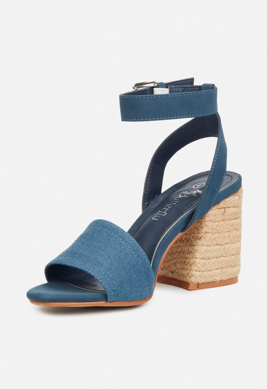 Butterfly Feet - Daria 2 block heel - blue