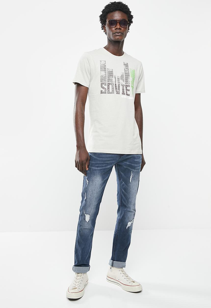 SOVIET - M layden slim leg denim - slate