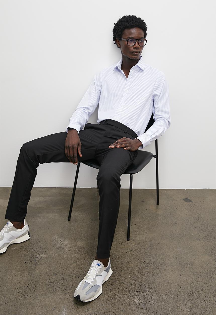 Superbalist - Slim fit stripe shirt - white