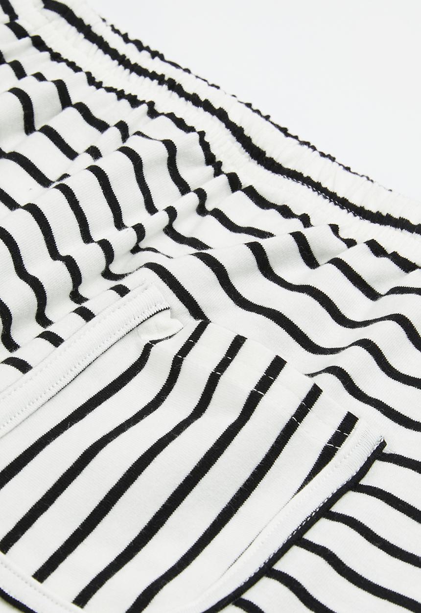 Pop Candy - Baby stripe pants - black & white