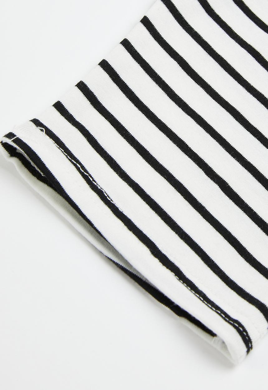 Pop Candy - Baby stripe pants - black & white