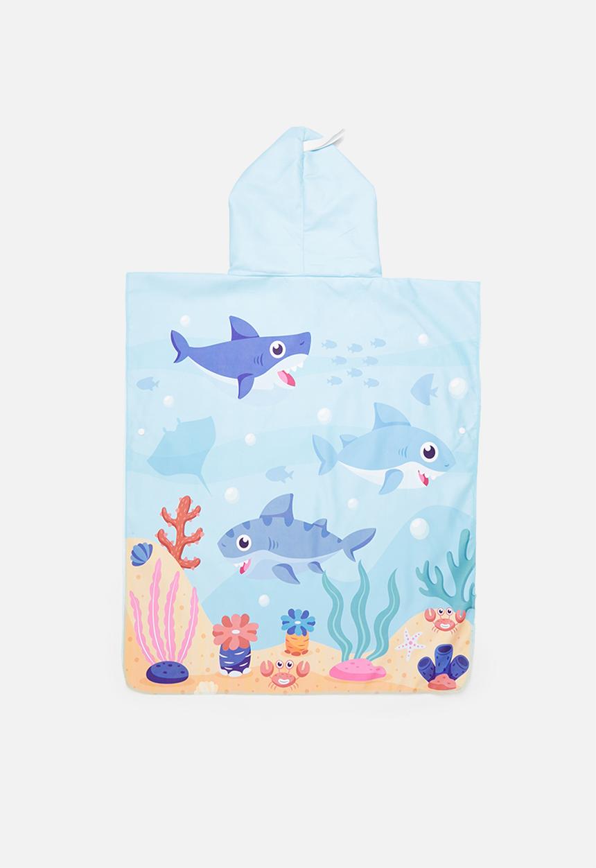 Pop Candy - Boys shark hooded towel - light blue
