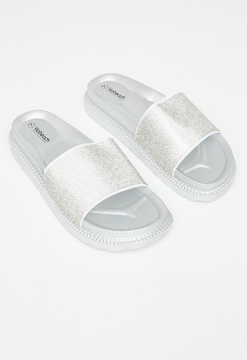 Viabeach - Kush 2 flatform slide - silver