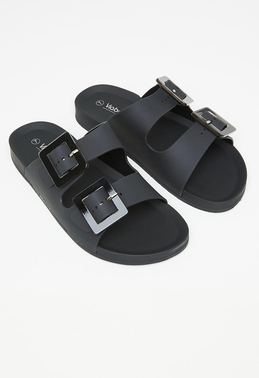 Viabeach - Torrera 2 double strap slide - black