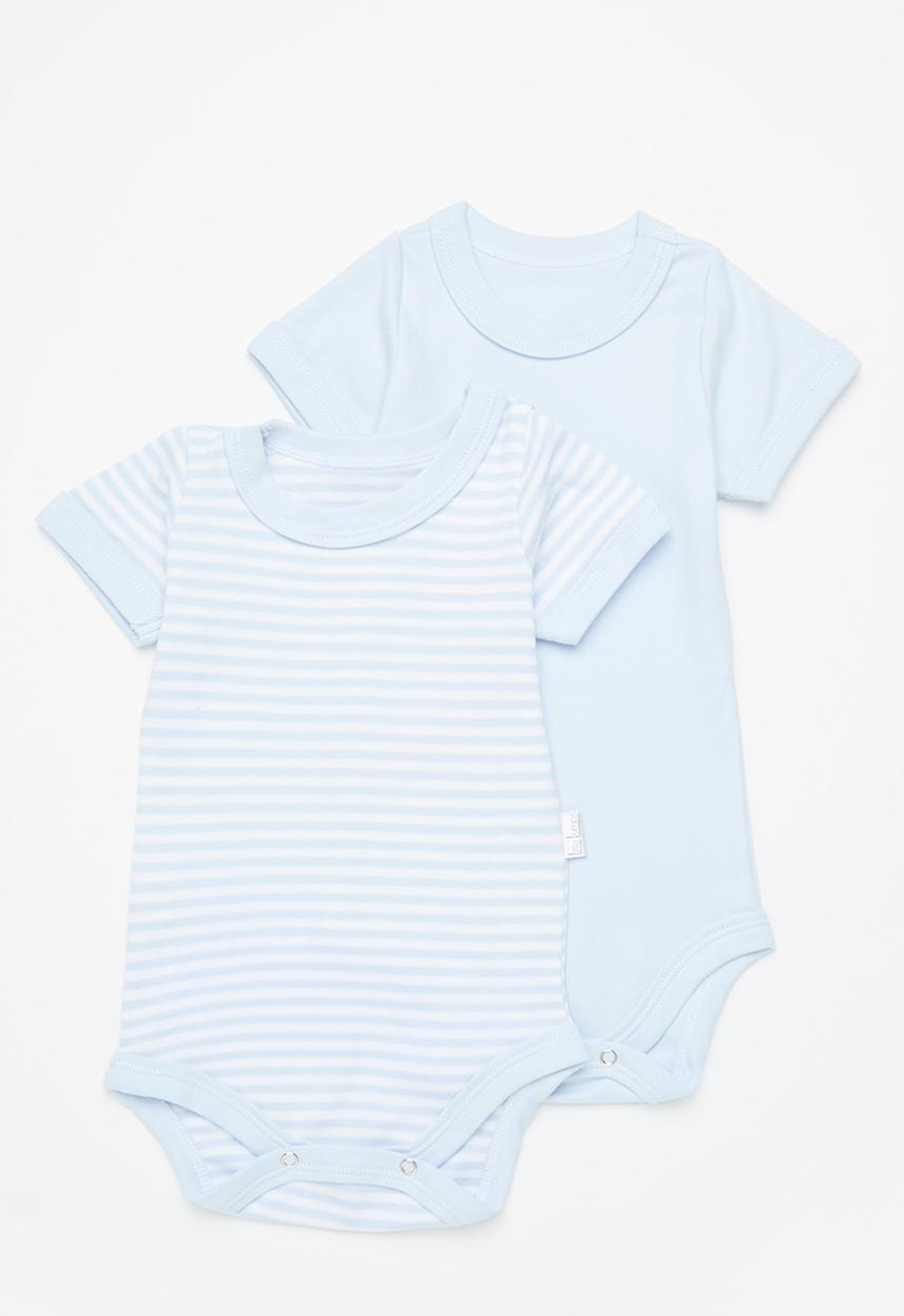Little Lumps - 2 pack onesies - blue stripe