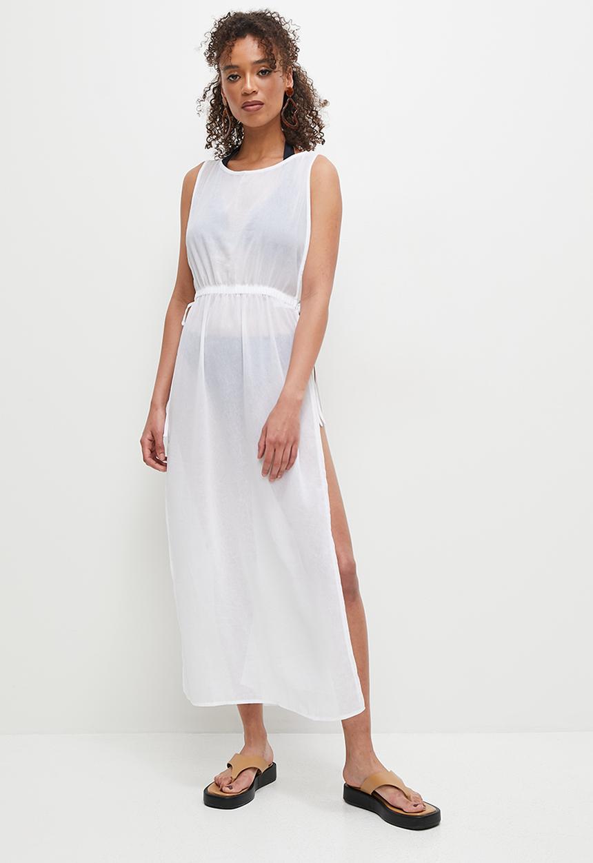 Superbalist - High slit cover up - white
