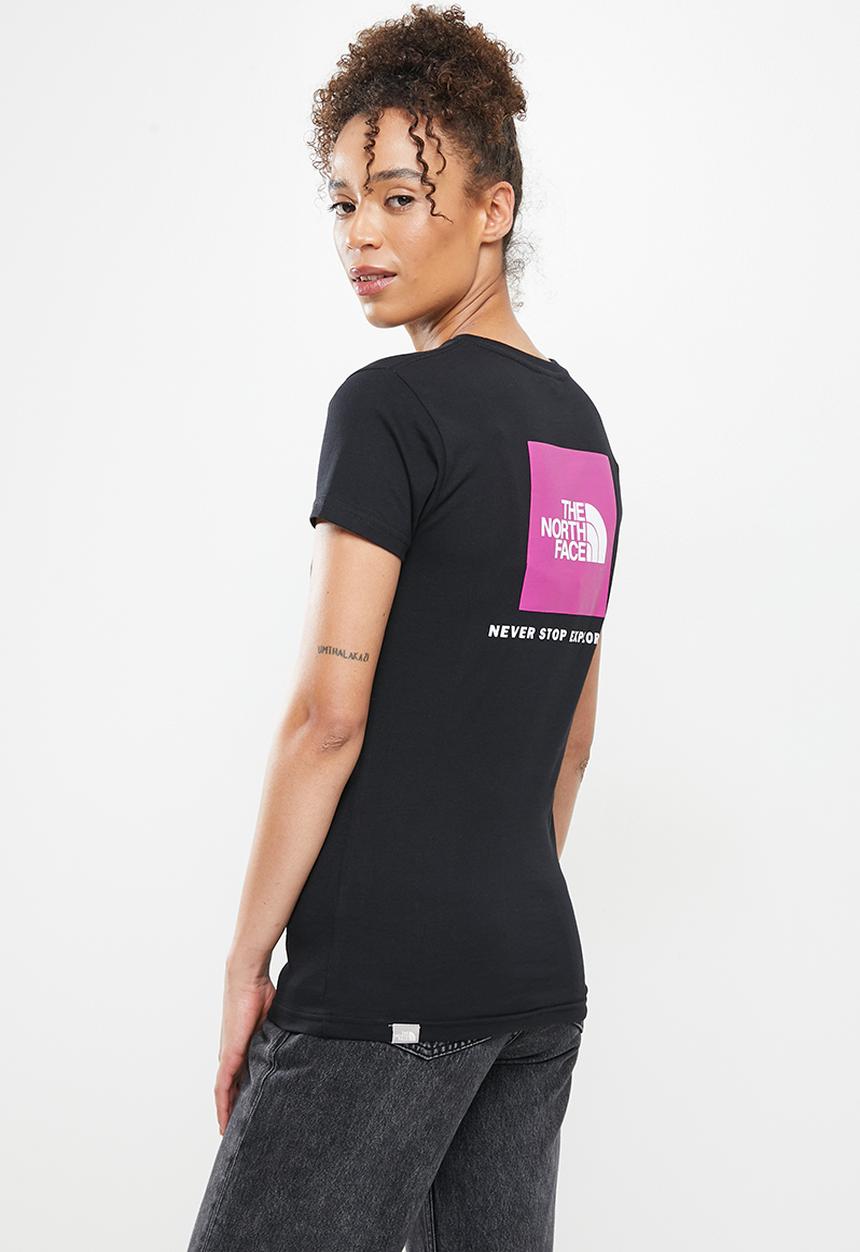 The North Face - W short sleeve red box tee - tnf black