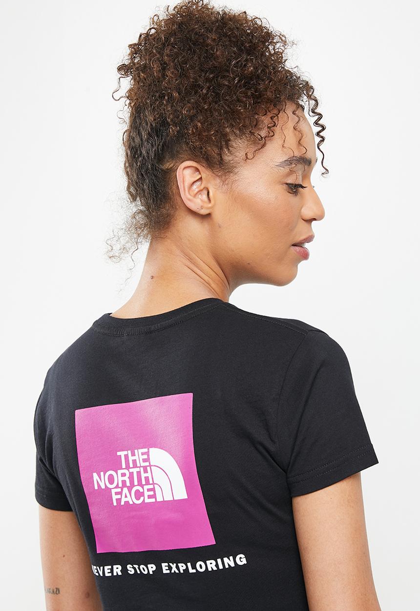 The North Face - W short sleeve red box tee - tnf black