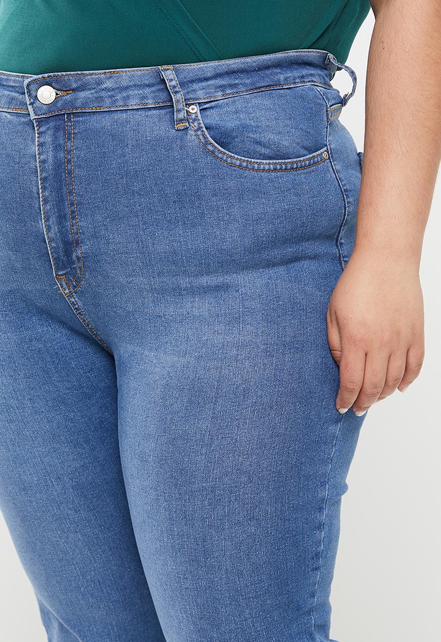 Trendyol - Plus high waist skinny jeans - indigo