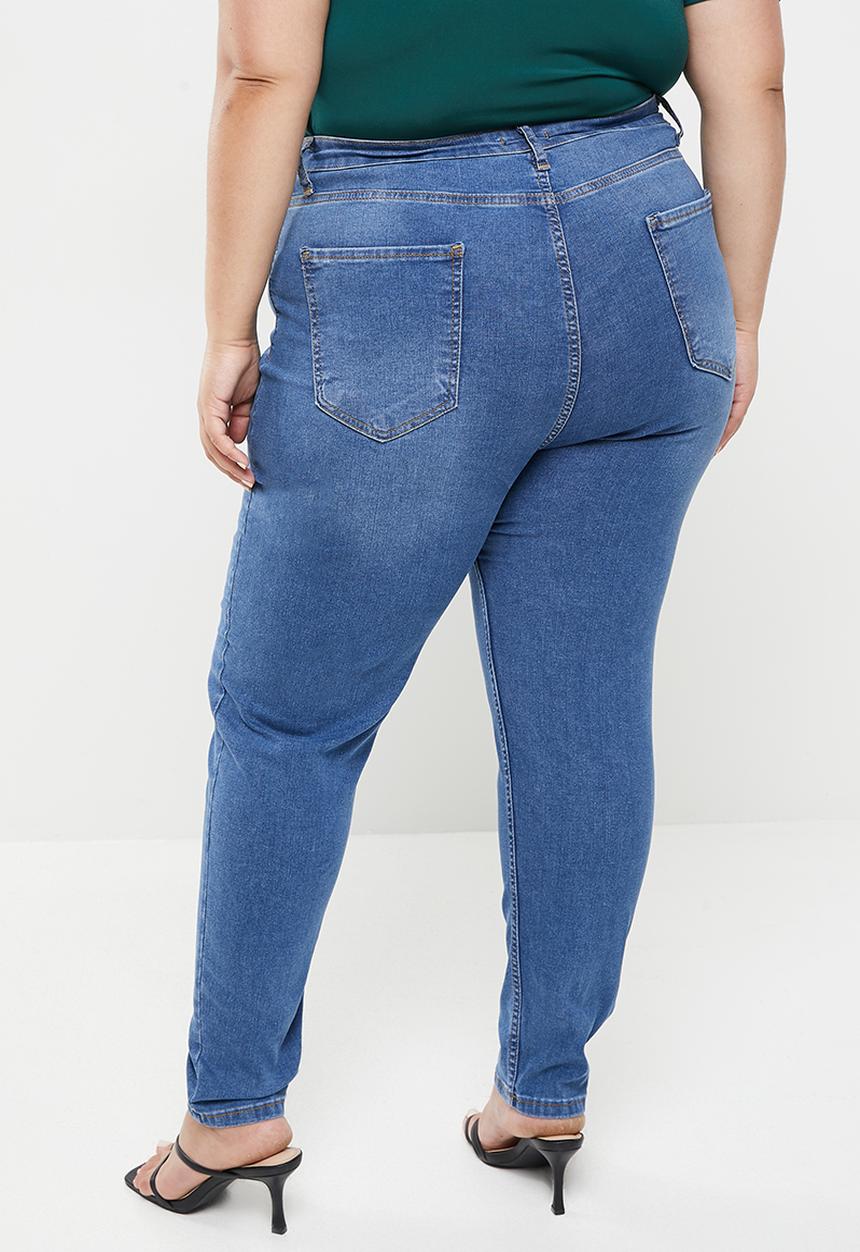 Trendyol - Plus high waist skinny jeans - indigo
