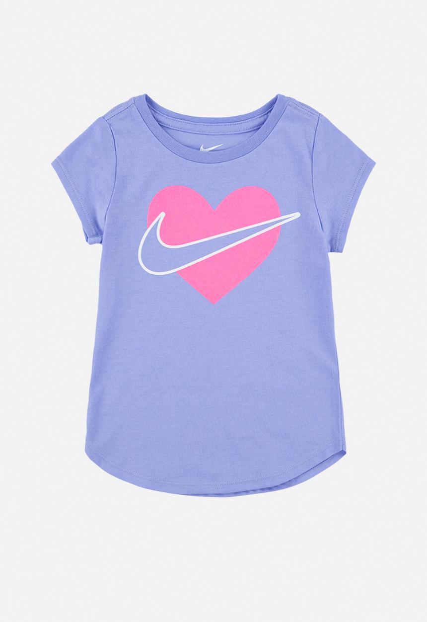 Nike - Nkg nike core heart ss tee - light thistle