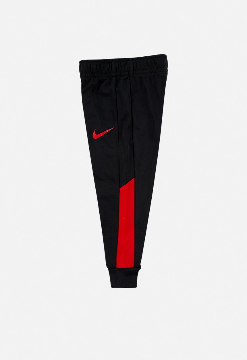 Nike - Nkb block fz tricot pant set - black & university red